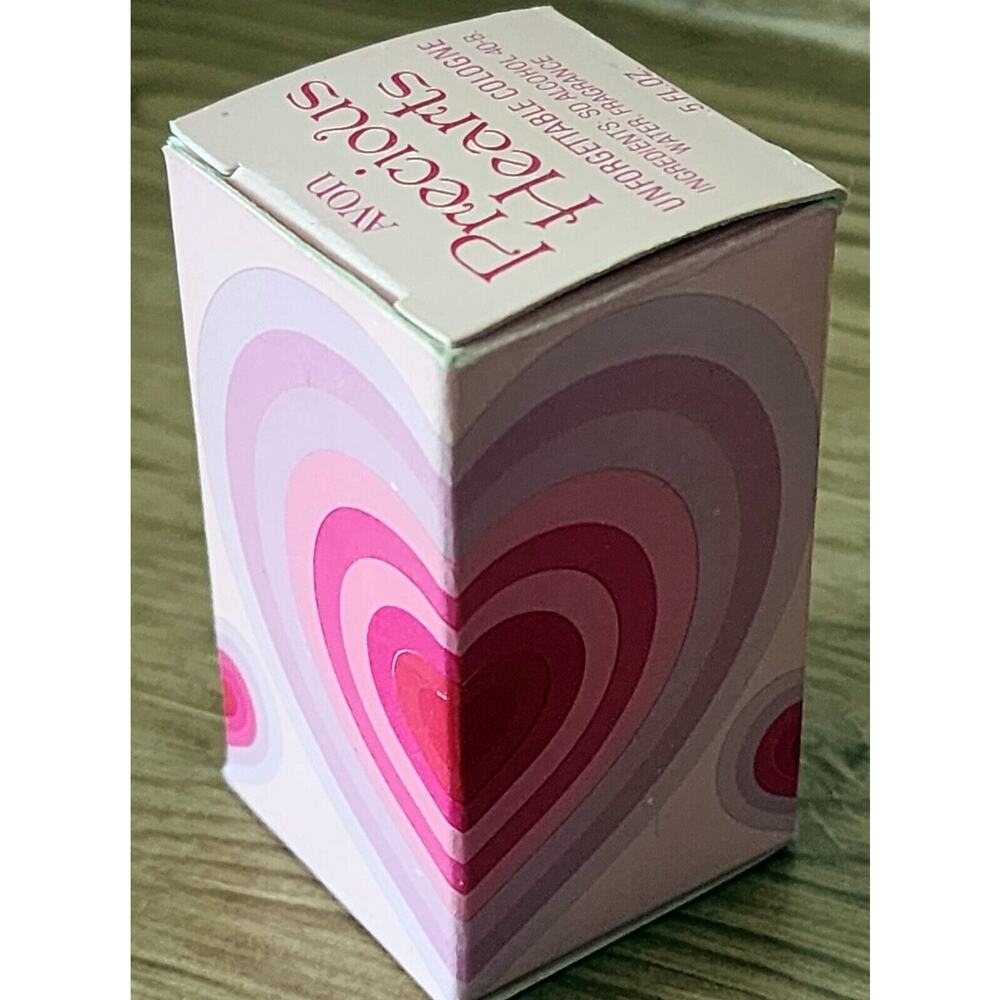 Vtg Avon Precious Hearts Unforgettable Cologne .5 Fl. Oz. New Old Stock